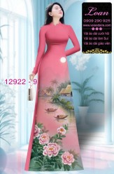 Vải áo dài hoa in 3D