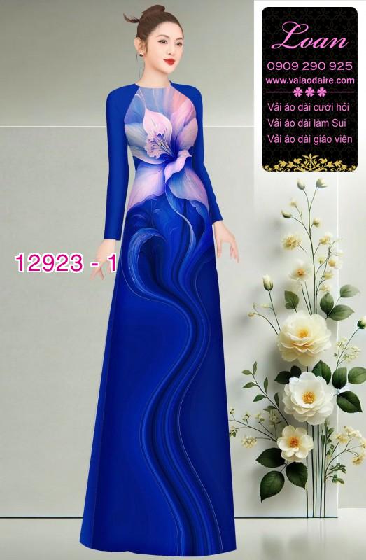 Vải áo dài hoa in 3D