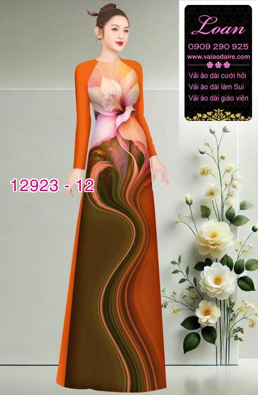 Vải áo dài hoa in 3D