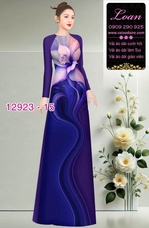 Vải áo dài hoa in 3D