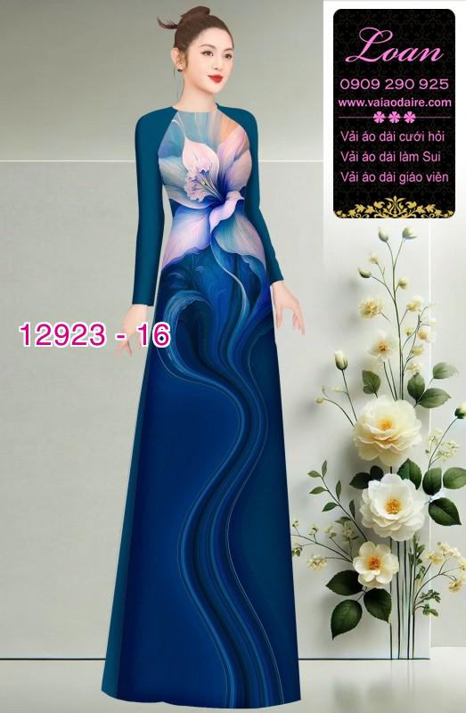 Vải áo dài hoa in 3D