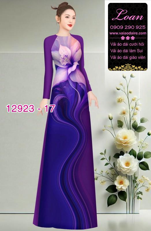 Vải áo dài hoa in 3D