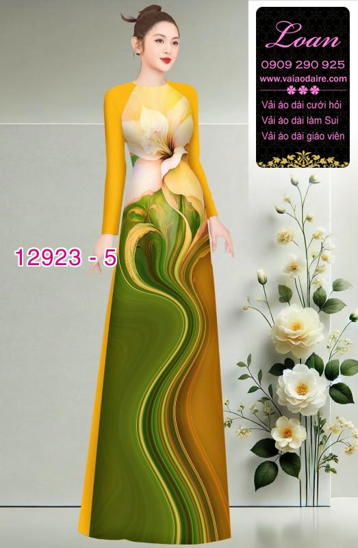 Vải áo dài hoa in 3D