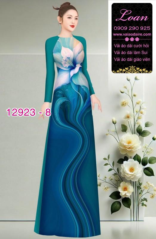 Vải áo dài hoa in 3D