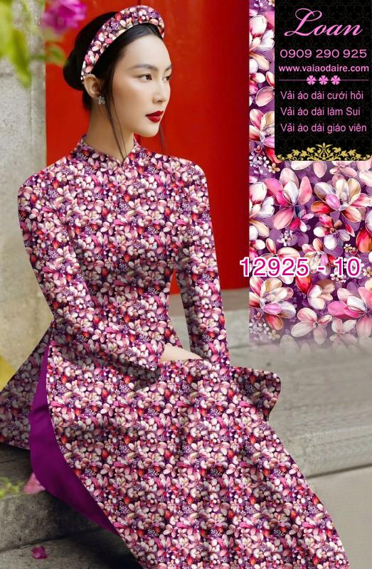 Vải áo dài hoa nhí in 3D