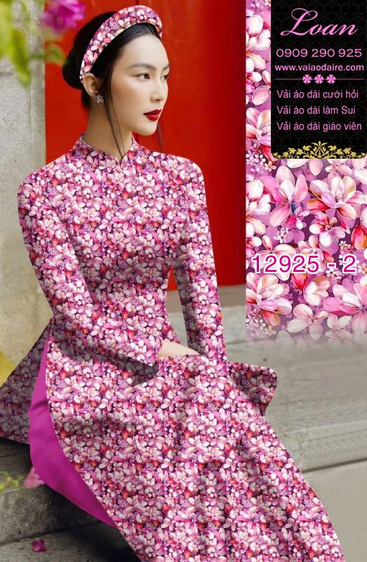 Vải áo dài hoa nhí in 3D