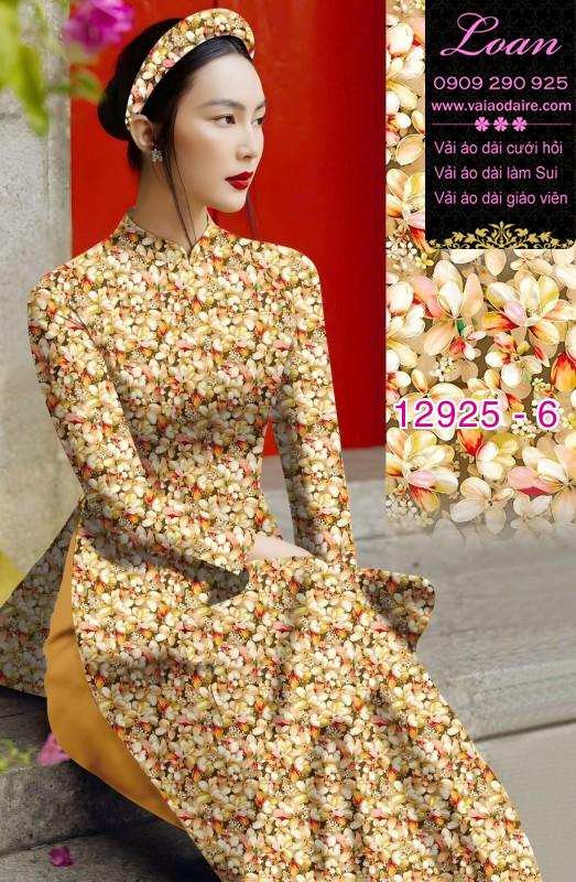 Vải áo dài hoa nhí in 3D