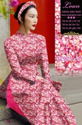 Vải áo dài hoa nhí in 3D
