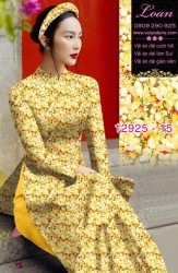 Vải áo dài hoa nhí in 3D
