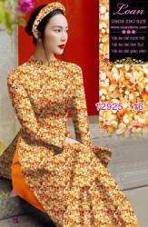 Vải áo dài hoa nhí in 3D