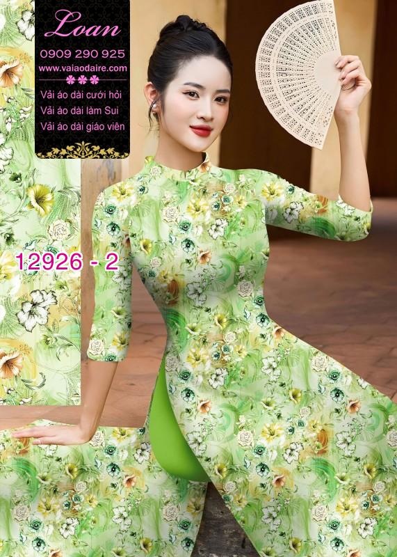 Vải áo dài hoa nhí in 3D