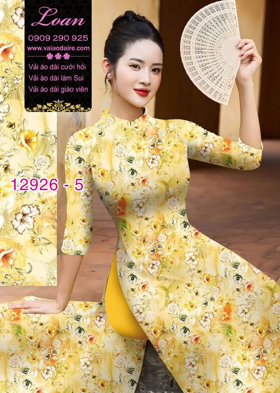Vải áo dài hoa nhí in 3D