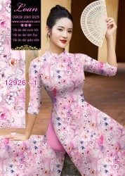 Vải áo dài hoa nhí in 3D