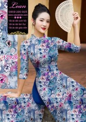 Vải áo dài hoa nhí in 3D