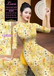 Vải áo dài hoa nhí in 3D