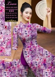 Vải áo dài hoa nhí in 3D