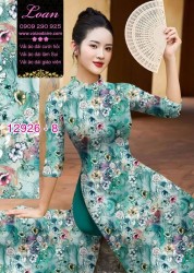 Vải áo dài hoa nhí in 3D