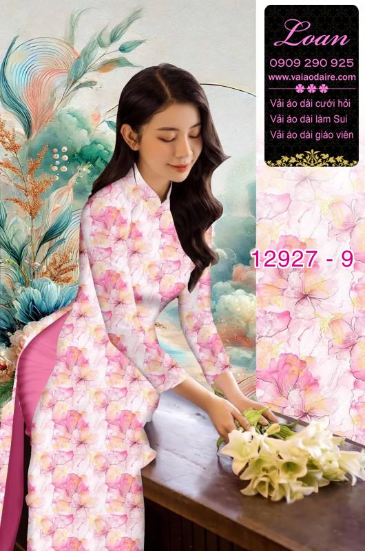 Vải áo dài hoa nhí in 3D