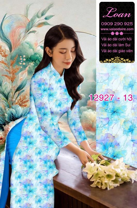 Vải áo dài hoa nhí in 3D