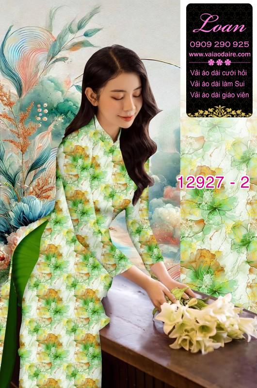 Vải áo dài hoa nhí in 3D