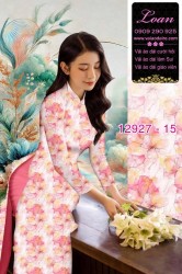 Vải áo dài hoa nhí in 3D
