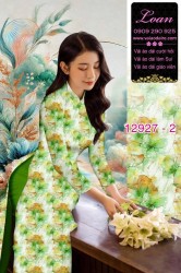 Vải áo dài hoa nhí in 3D