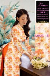 Vải áo dài hoa nhí in 3D