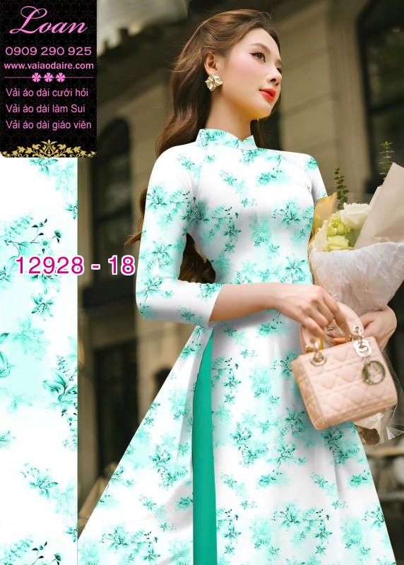 Vải áo dài hoa nhí in 3D