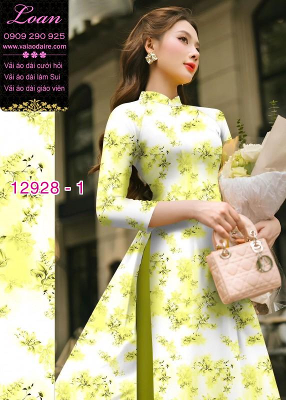 Vải áo dài hoa nhí in 3D