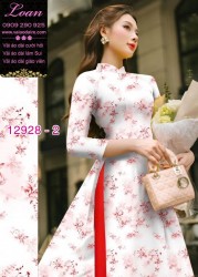 Vải áo dài hoa nhí in 3D