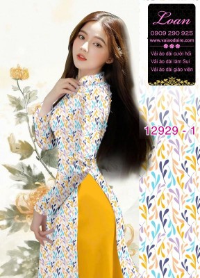 Vải áo dài hoa nhí in 3D-DT 12929