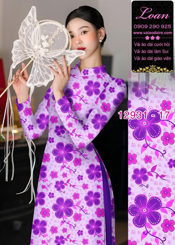 Vải áo dài hoa nhí in 3D