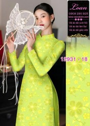 Vải áo dài hoa nhí in 3D