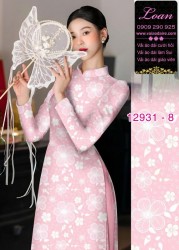 Vải áo dài hoa nhí in 3D