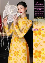 Vải áo dài hoa nhí in 3D