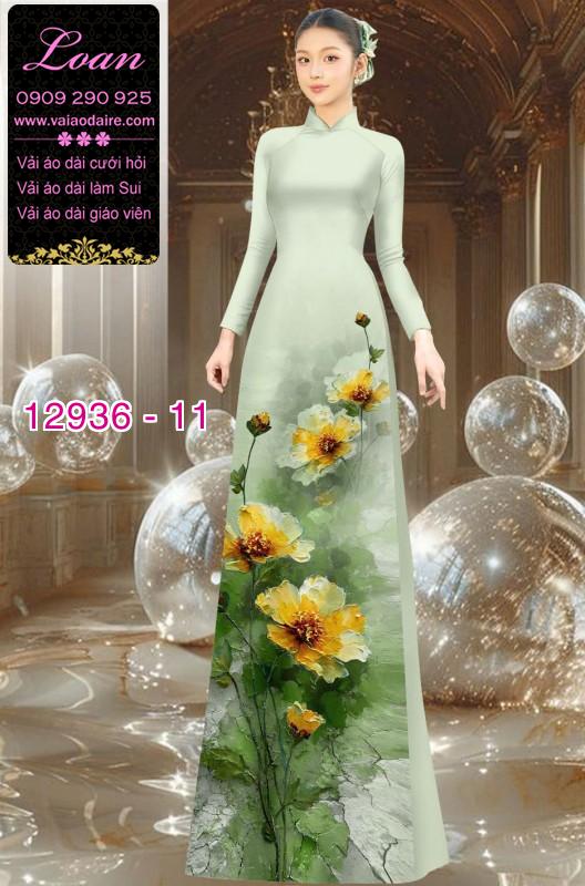 Vải áo dài hoa in 3D