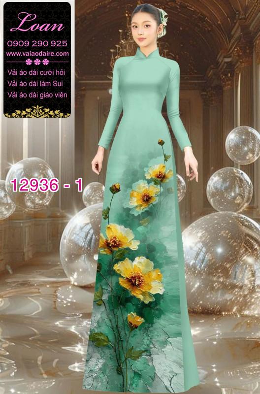 Vải áo dài hoa in 3D