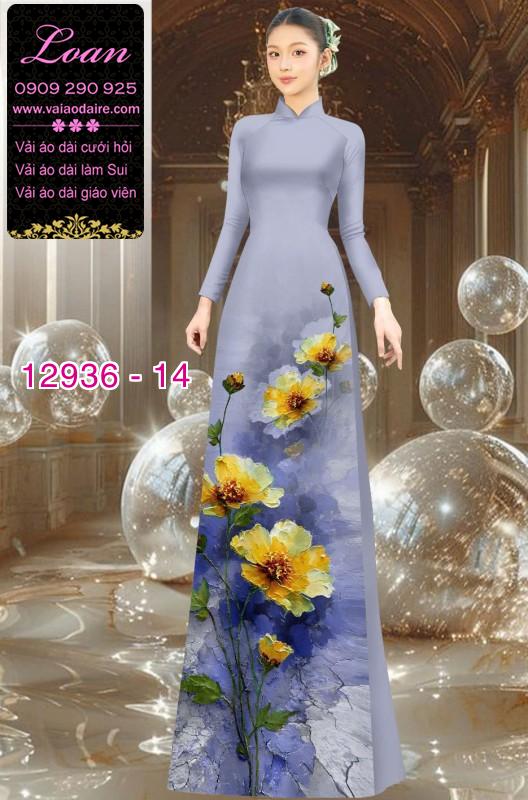 Vải áo dài hoa in 3D
