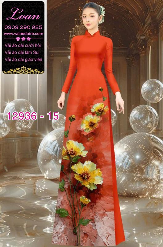 Vải áo dài hoa in 3D
