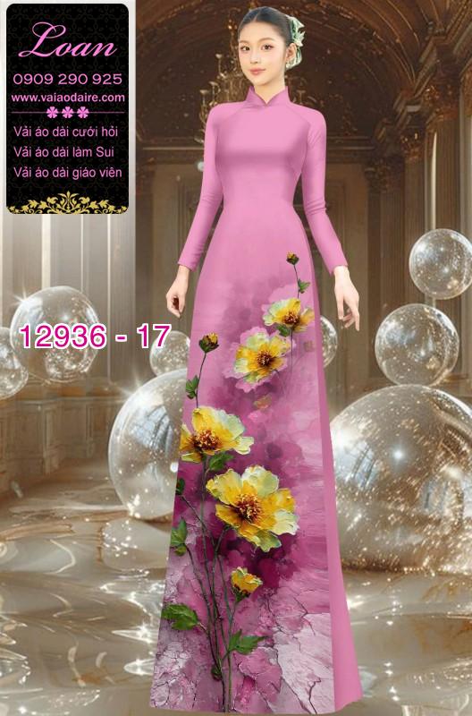 Vải áo dài hoa in 3D