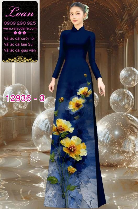 Vải áo dài hoa in 3D