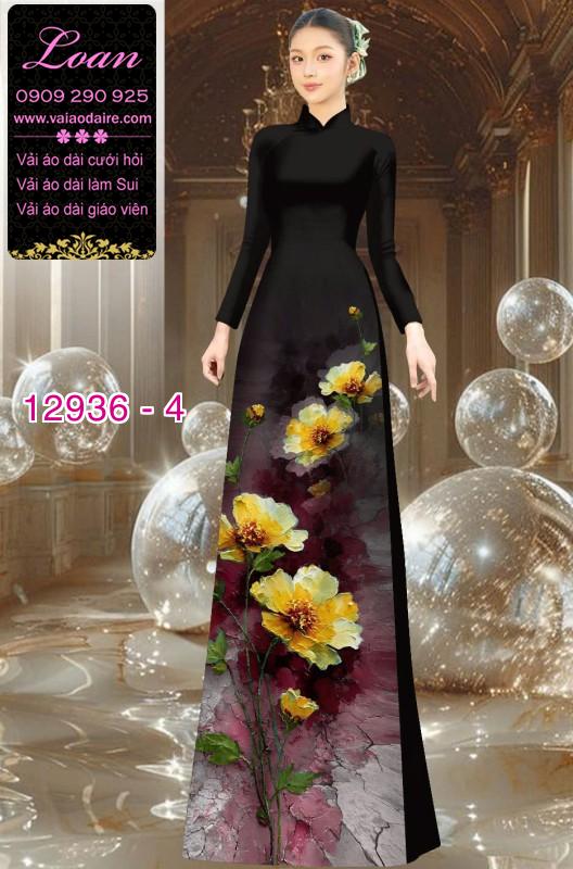 Vải áo dài hoa in 3D