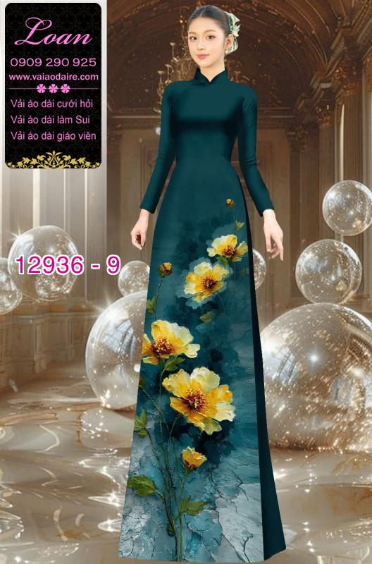 Vải áo dài hoa in 3D
