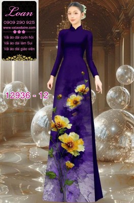 Vải áo dài hoa in 3D-