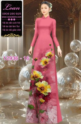 Vải áo dài hoa in 3D-DT 12936