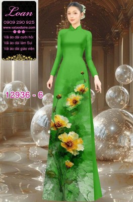 Vải áo dài hoa in 3D-
