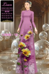 Vải áo dài hoa in 3D