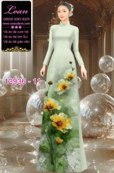 Vải áo dài hoa in 3D