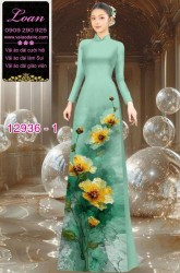 Vải áo dài hoa in 3D