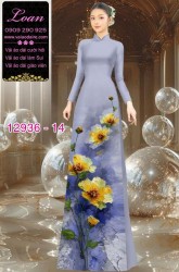 Vải áo dài hoa in 3D